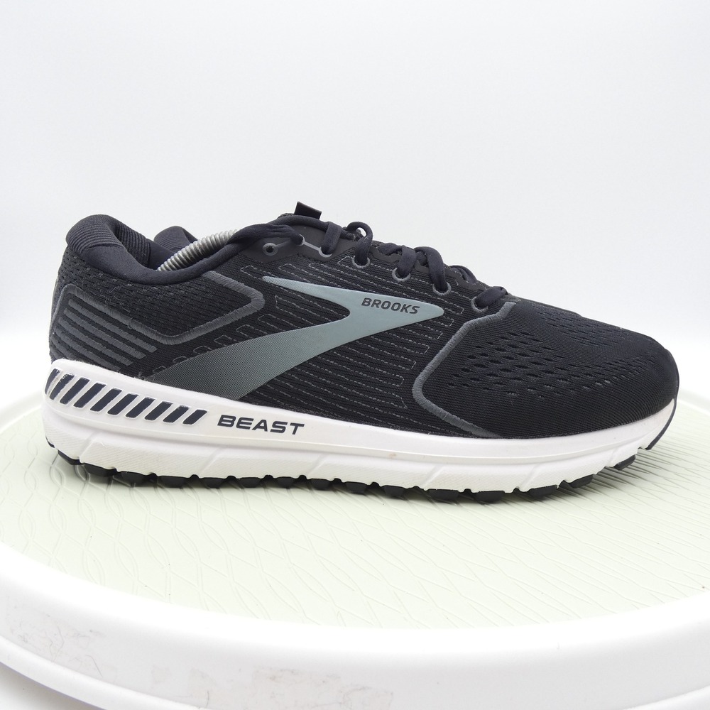 Brooks Beast 20 Mens Running Shoes Black Grey Wide 2E 1103272E051 Size 11.5